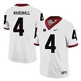Georgia Bulldogs 4 Keith Marshall White Nike College Football Jersey Dzhi,baseball caps,new era cap wholesale,wholesale hats
